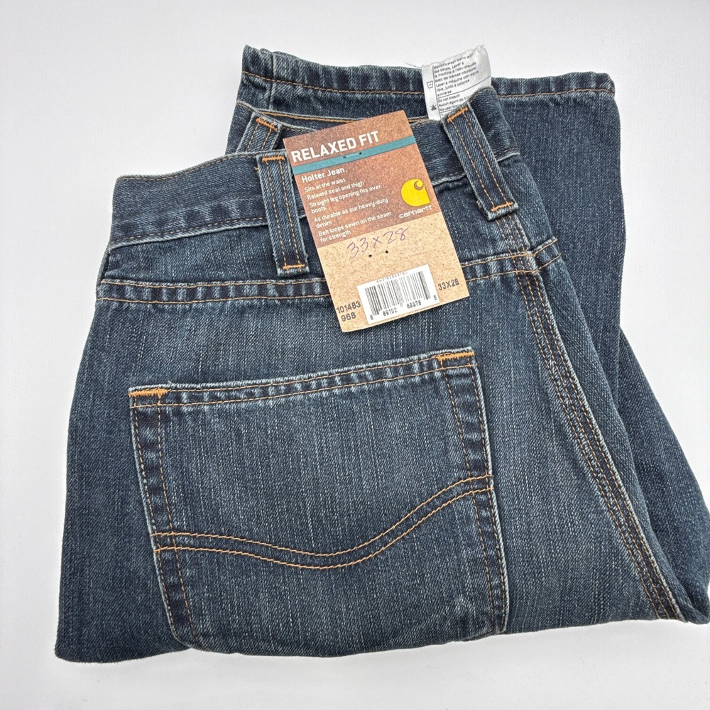 Carhartt‎ Relaxed Fit Holter Jeans Mens 33x28 101483-968 NWT